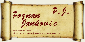 Poznan Janković vizit kartica